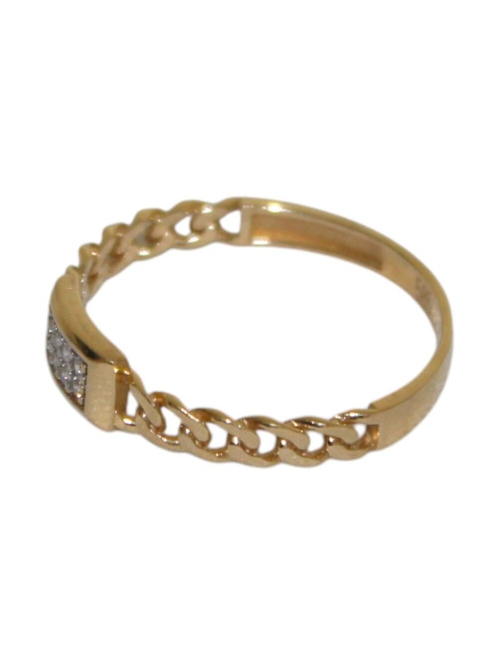 14k Solid Gold Stacking Chain Ring 1.37 Grams Size 8.5 - Picture 8 of 9
